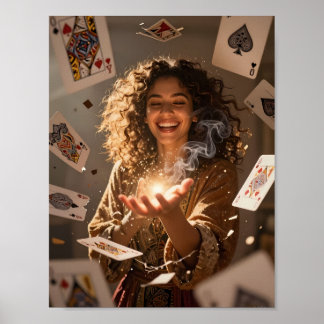 Stralende kaart toverij Droomlandschap Kunst Poste Poster
