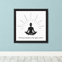 Stralende Meditatiesilhouet