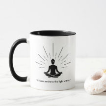 Stralende Meditatiesilhouet