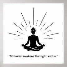 Stralende Meditatiesilhouet