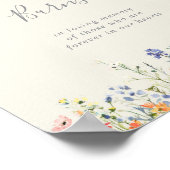 Stralende meerkleurige wildflower Deze kaars brand Poster (Hoek)