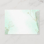 Stralende Mint Groene Botanische Wishing Well Brui Informatiekaartje (Achterkant)