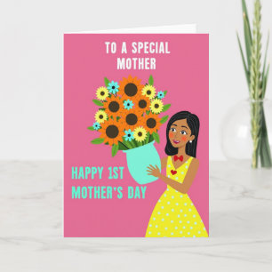 Stralende Moeder Bloemendag Kaart