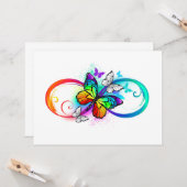Stralende oneindigheid met regenboog vlinder kaart (Voorkant / Achterkant in situ)