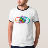 Stralende oneindigheid met regenboogvlinder t-shirt (Voorkant)