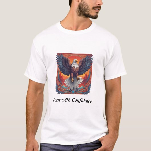 Stralende Overwinning: Dynamisch Crystal Eagle T-s T-shirt (Voorkant)