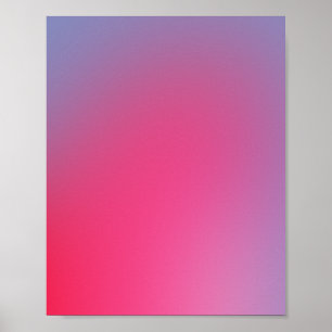 Stralende Paarse en roze gradiënt Poster