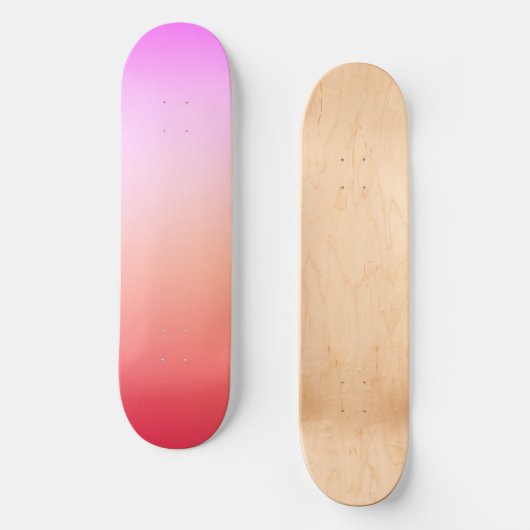 Stralende Pastel Zonsondergang Kleurverloop Skateboard (Voorkant)