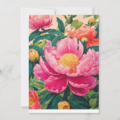 "Stralende pioenrozen: hyperrealistische bloesems" Kaart (Achterkant)