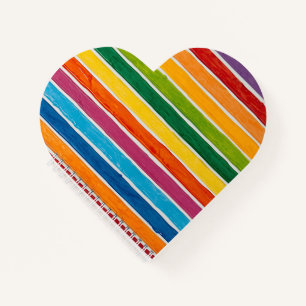 Stralende Regenboog Strepen Notitieboek