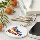 stralende stadsduif sleutelhanger (Voorkant Rechts)