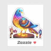 stralende stadsduif sticker (Vel)