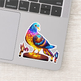 stralende stadsduif sticker