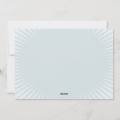 Stralende stralen feestdagenkaart (Achterkant)