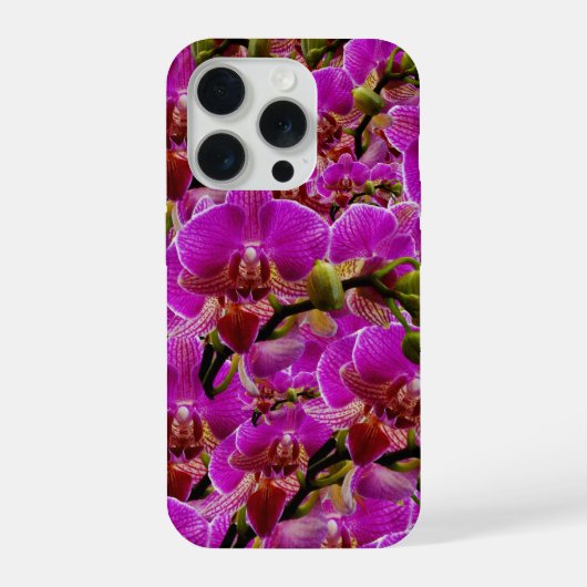 Stralende Trossen: De Magenta Orchidee Symfonie, iPhone Hoesje (Achterkant)