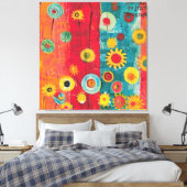 stralende tuin canvas afdruk (Insitu (Slaapkamer))