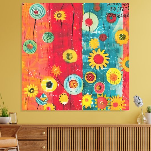 stralende tuin canvas afdruk (Insitu (Woonkamer))