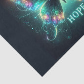 Stralende veelkleurige vlinder die hoop uitbeeldt tissuepapier (Detail)