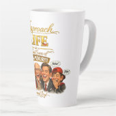 Stralende vreugde latte mok (Rechterhoek)