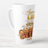 Stralende vreugde latte mok (Linkerhoek)