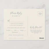 Stralende Wilde Bloem Menu Keuze RSVP Briefkaart (Achterkant)