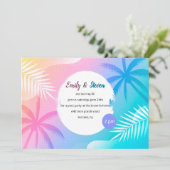 Stralende Zomer Feest Uitnodiging (Staand voorkant)