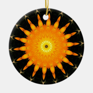 Stralende Zon Mandala Kaleidoscoop Kunst Keramisch Ornament