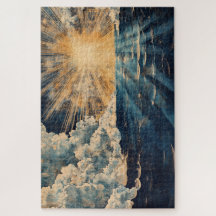 Stralende zonsopgang boven de oceaan