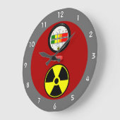 Stralingsgeiger tegeneffect Funny Wall Clock Grote Klok (Hoek)