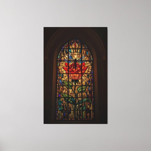 stralingsglas van Roos Canvas Afdruk (Voorkant)