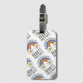 Stralingspositiviteit | Kleurrijke regenboog en bl Bagagelabel