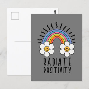 Stralingspositiviteit   Kleurrijke regenboog en bl Briefkaart