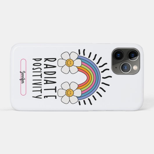 Stralingspositiviteit | Kleurrijke regenboog en bl Case-Mate iPhone Case (Achterkant (horizontaal))