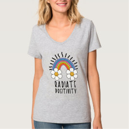 Stralingspositiviteit | Kleurrijke regenboog en bl T-shirt