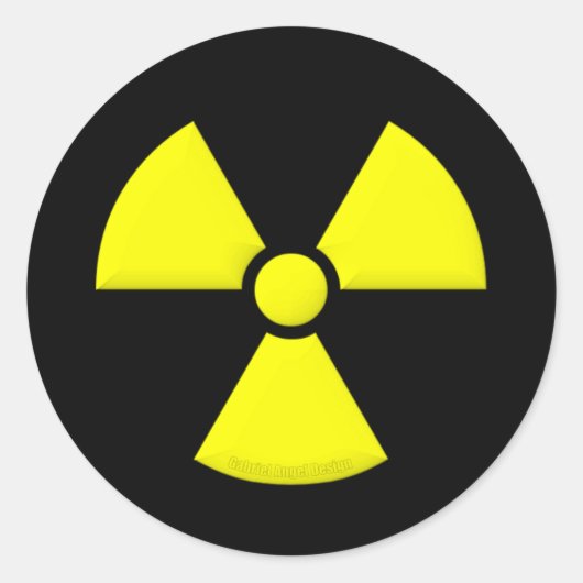 Stralingssymbool Ronde Sticker (Voorkant)