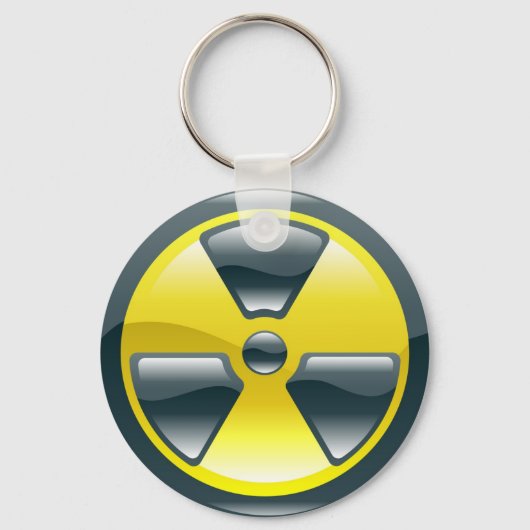 stralingssymbool sleutelhanger (Voorkant)