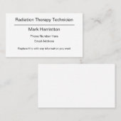 Stralingstherapie Medisch ontwerp Visitekaartje (Voorkant / Achterkant)