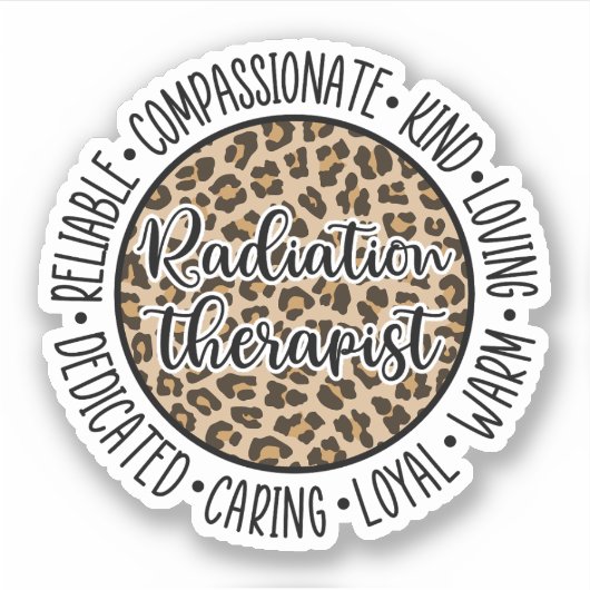 Stralingstherapie, Rad Therapy Afstudeerder Gift Sticker (Voorkant)