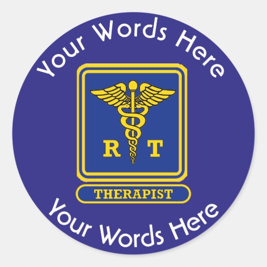 Stralingstherapie RT Caduceus Aangepaste Sticker (Voorkant)