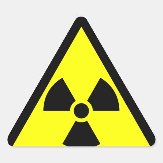 stralingswaarschuwing driehoek sticker (Voorkant)