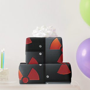 Stralingswaarschuwingssymbool Industrieel Metalen Cadeaupapier