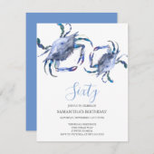 Strand 60e verjaardag uitnodigingen (Voorkant / Achterkant)