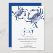 Strand 60e verjaardag Uitnodigingen Krab Boil (Voorkant / Achterkant)