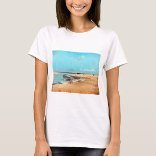 strand aan de lage zijkant (monding van de rivier) t-shirt