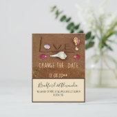 Strand aangepaste bruiloft Shells & Love Verander  Save The Date (Staand voorkant)