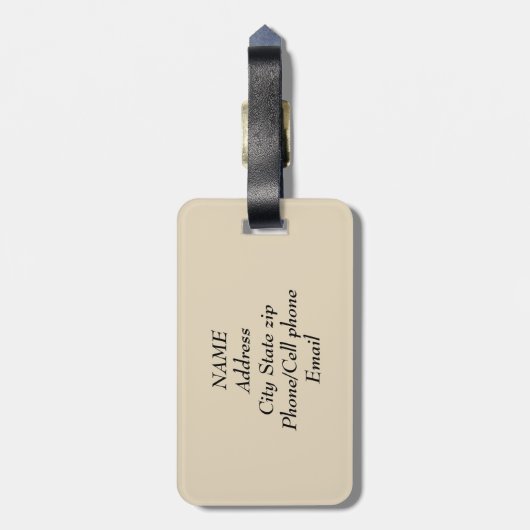 Strand Abstract gepersonaliseerd Bagagelabel (Achterkant verticaal)