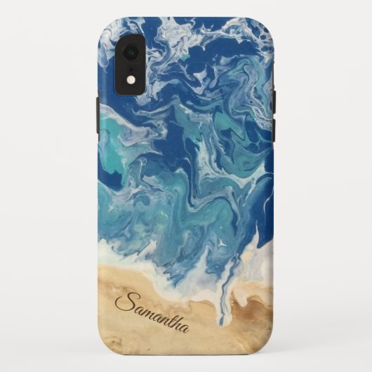 Strand Abstract gepersonaliseerd Case-Mate iPhone Case (Achterkant)