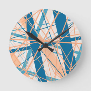 Strand Abstracte Strepen Zomer Acryl Muur Klok