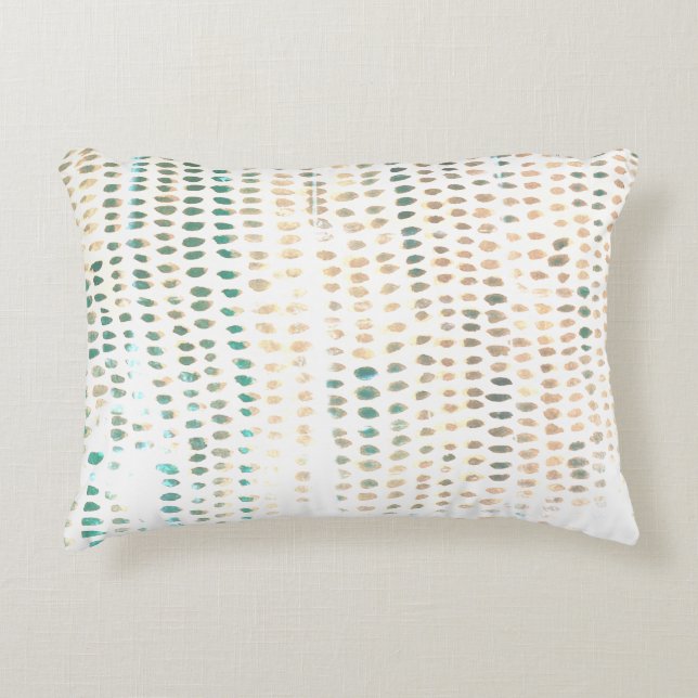 Strand Abstracte Textuur Turquoise Accent Pillow Accent Kussen (Voorkant)
