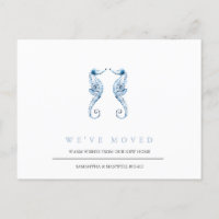 Strand Adreswijziging Stoffige Blauwe Zeepaarden
